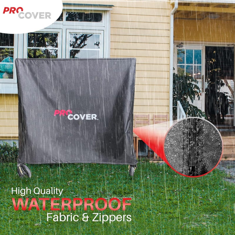 ProCover Professionnal Ping Pong Table Cover. Premium Quality. Ultra-Resistant and Waterproof for Outdoor and Indoor use. Oxford 600D strong fabric. Universal tennis table cover. - Image 2